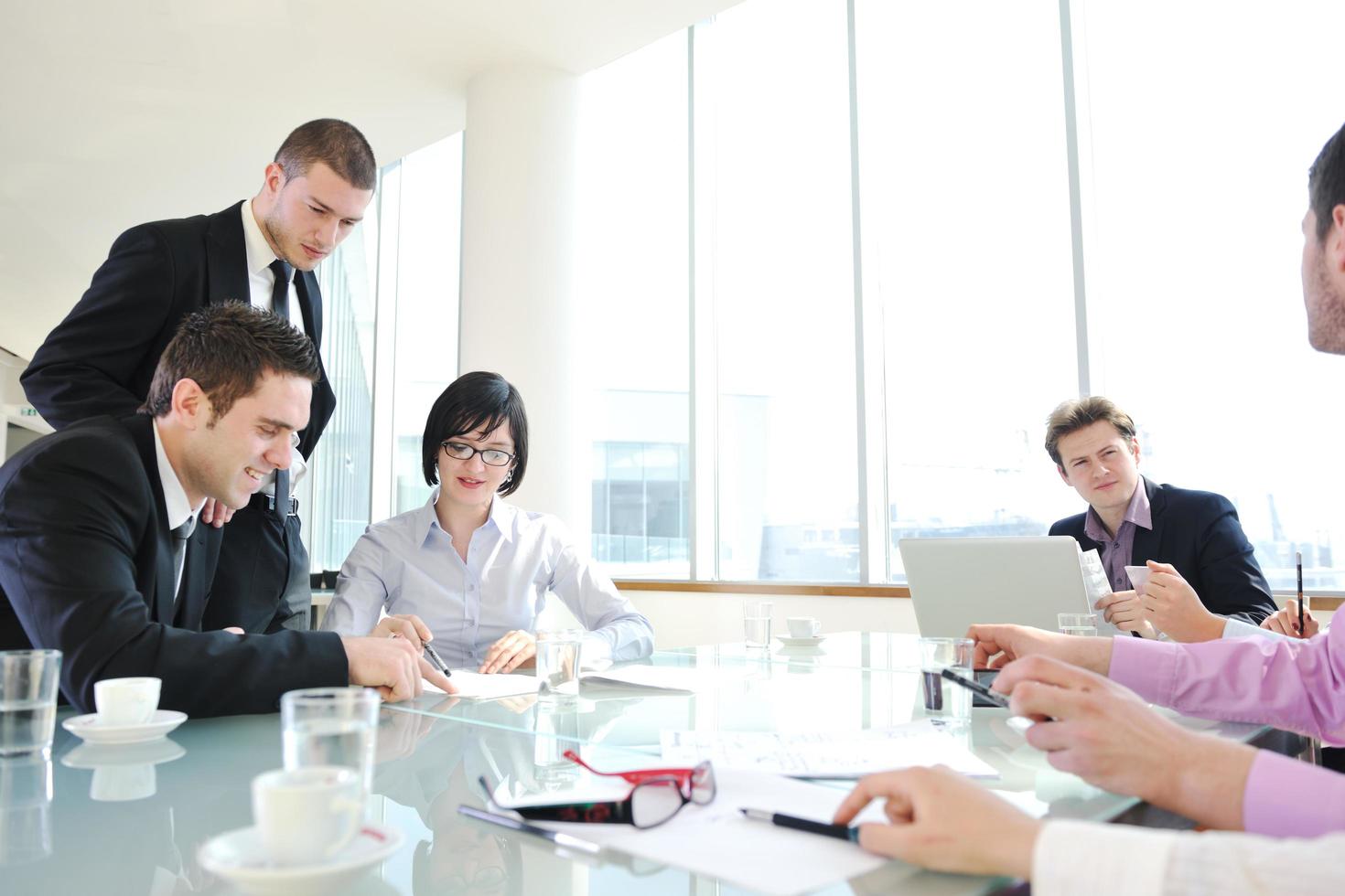 group of business people at meeting photo