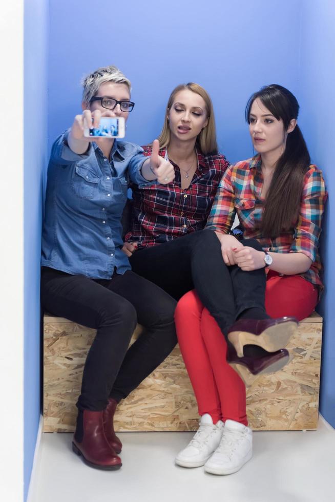 group of business people in creative working  space photo