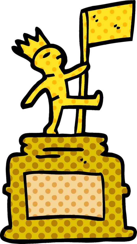 cartoon doodle monument statue vector