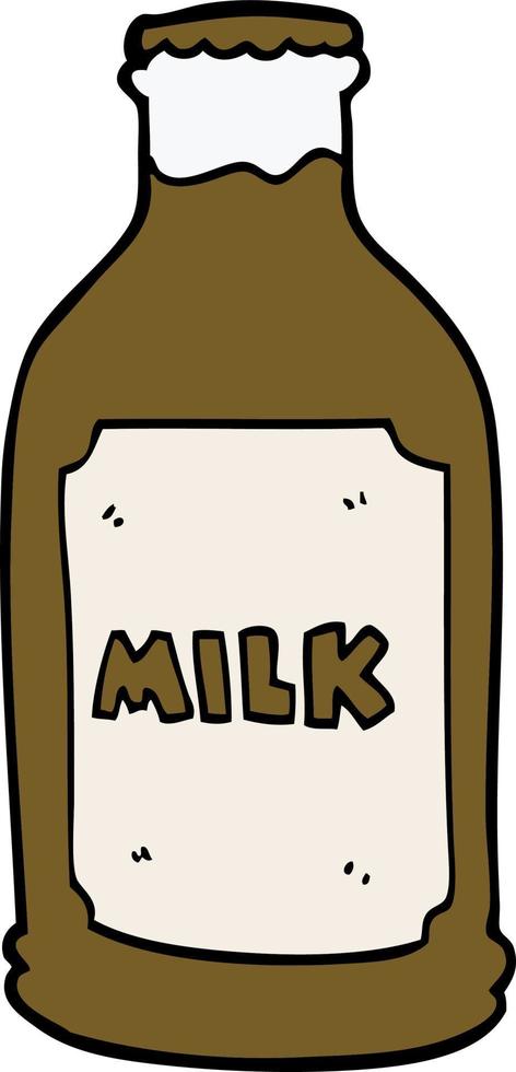 cartoon doodle chocolate milk vector