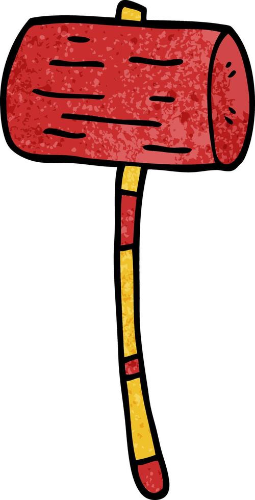 cartoon doodle mallet vector