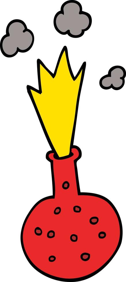 cartoon doodle of a explosive chemical vector