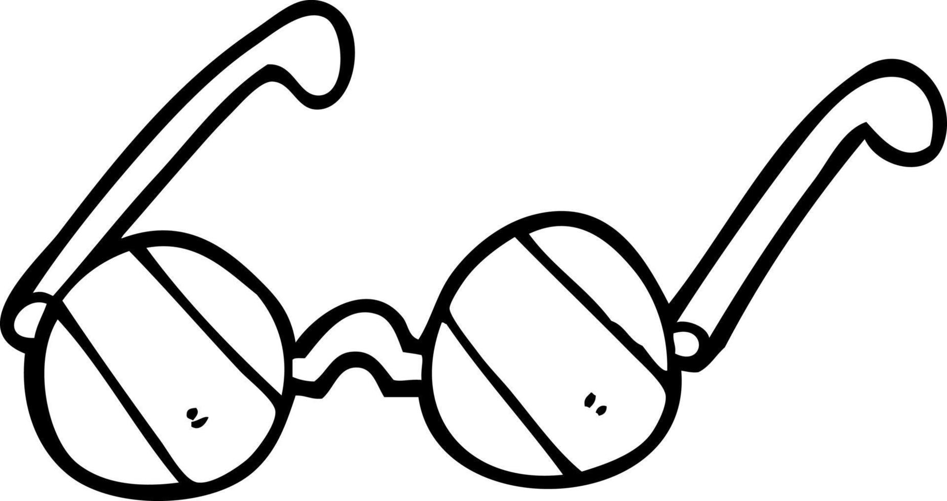 line drawing cartoon sunglasses vector