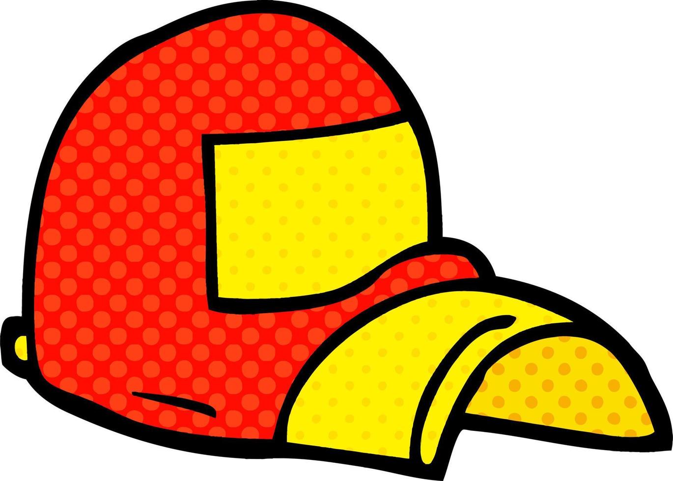 gorra de béisbol de garabato de dibujos animados vector