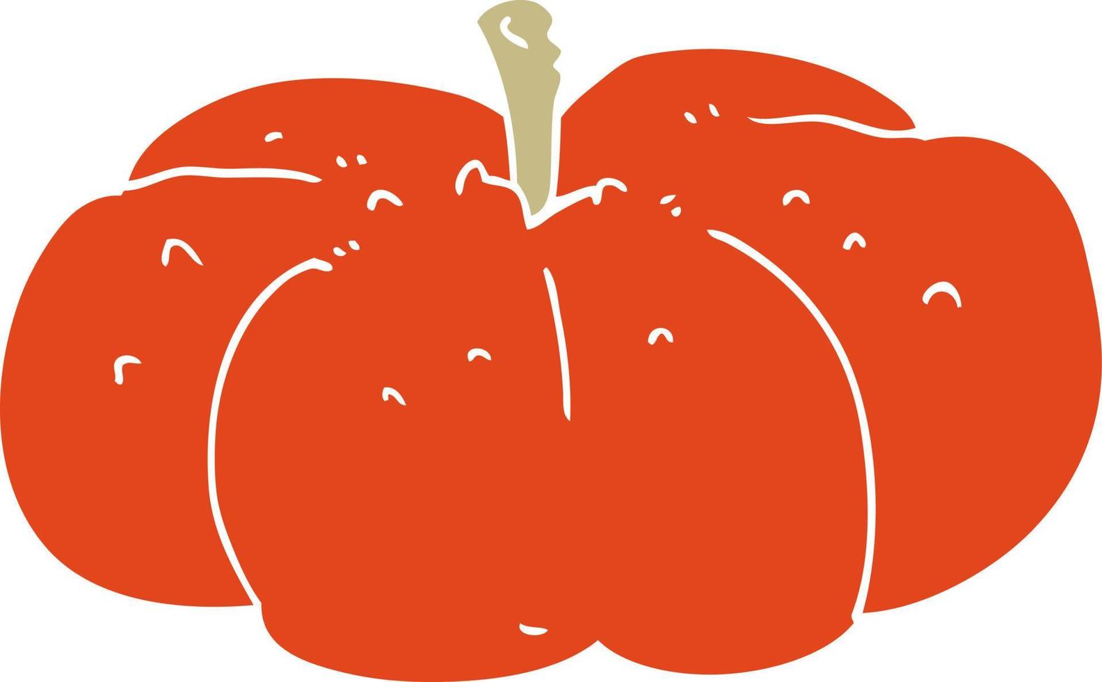 calabaza de dibujos animados de estilo de color plano vector