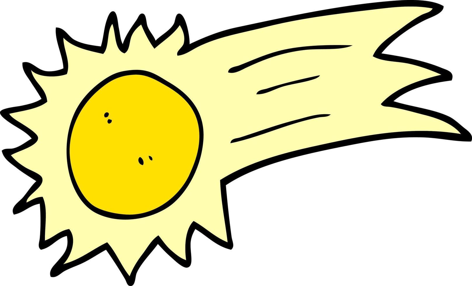 cartoon doodle flying sun vector