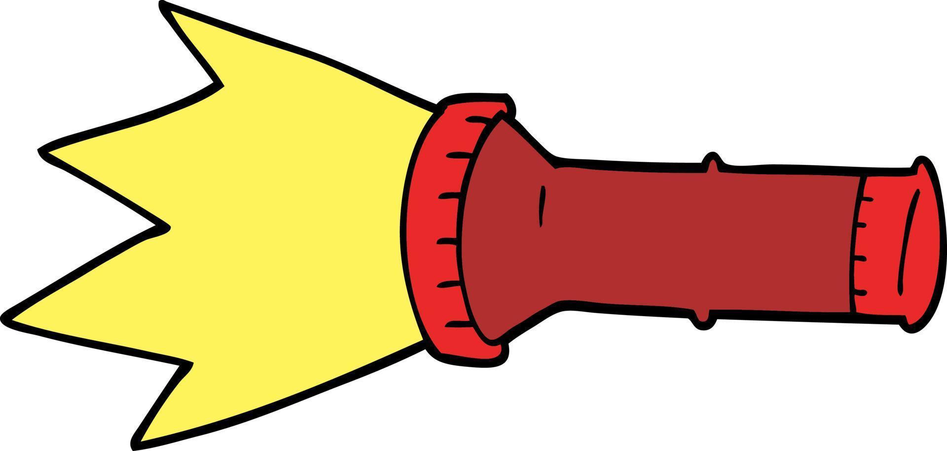 cartoon doodle electric torch vector