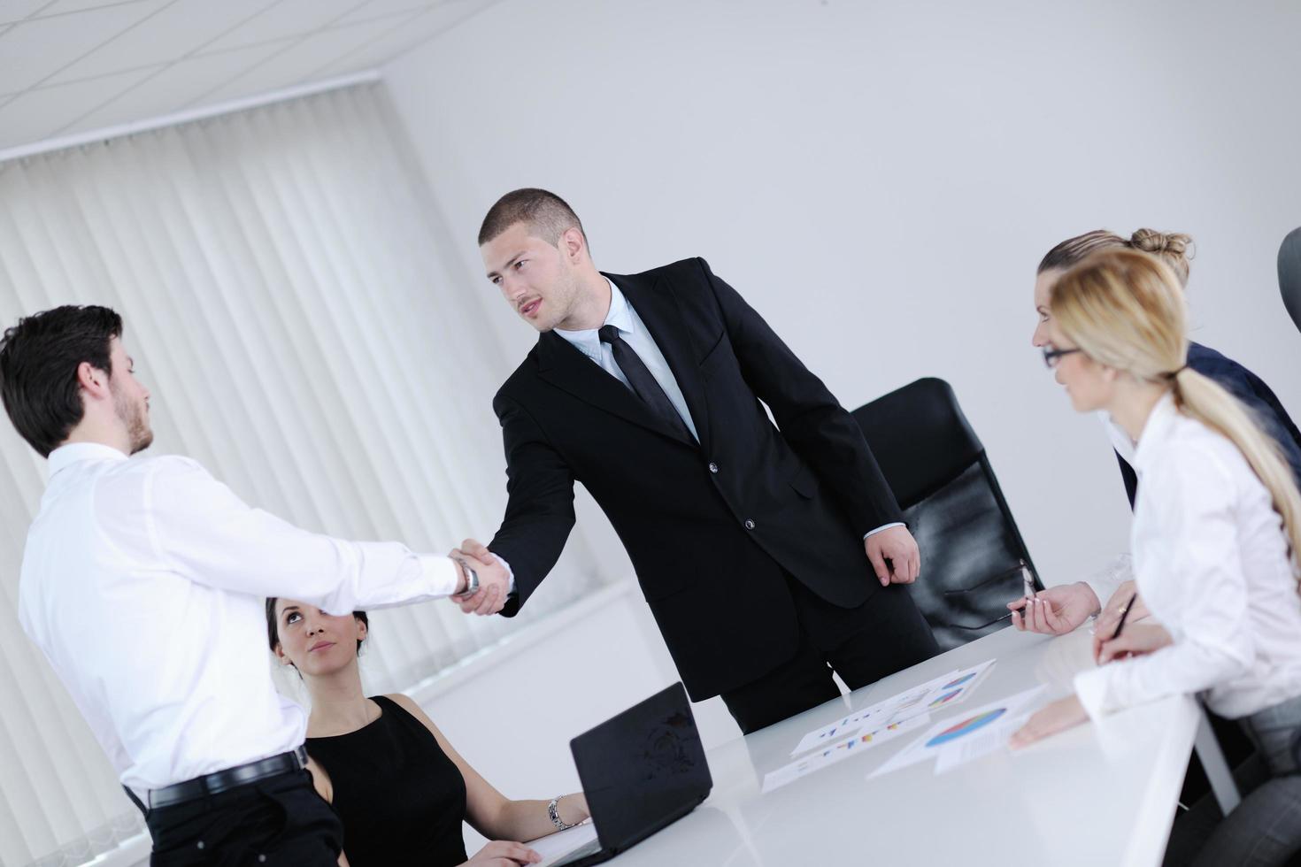 business people in a meeting at office photo