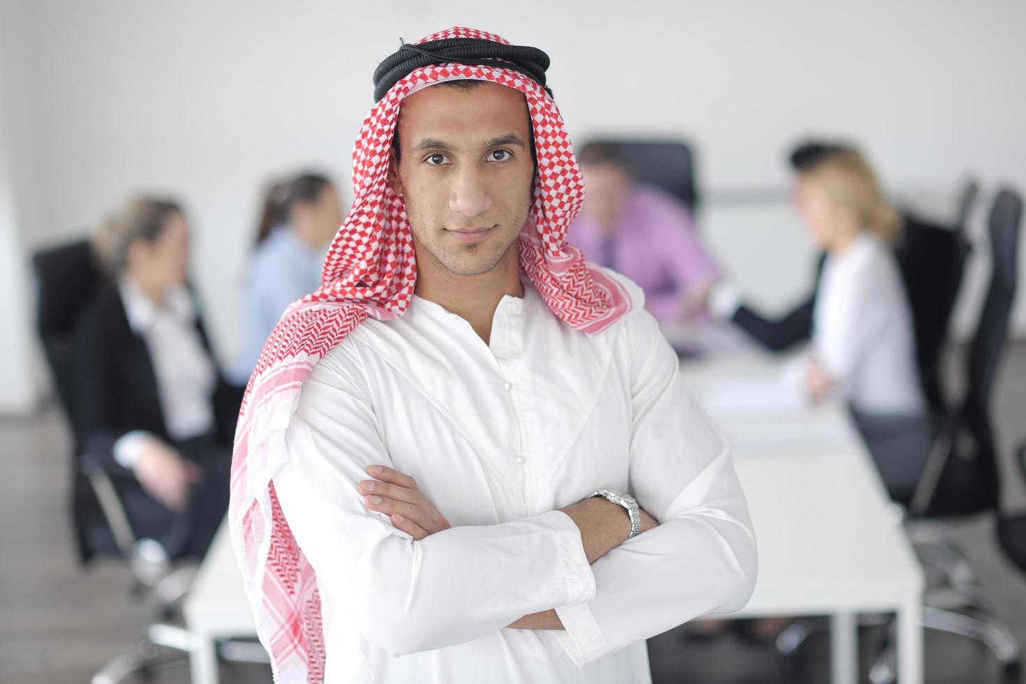 Arabic business man at meeting photo