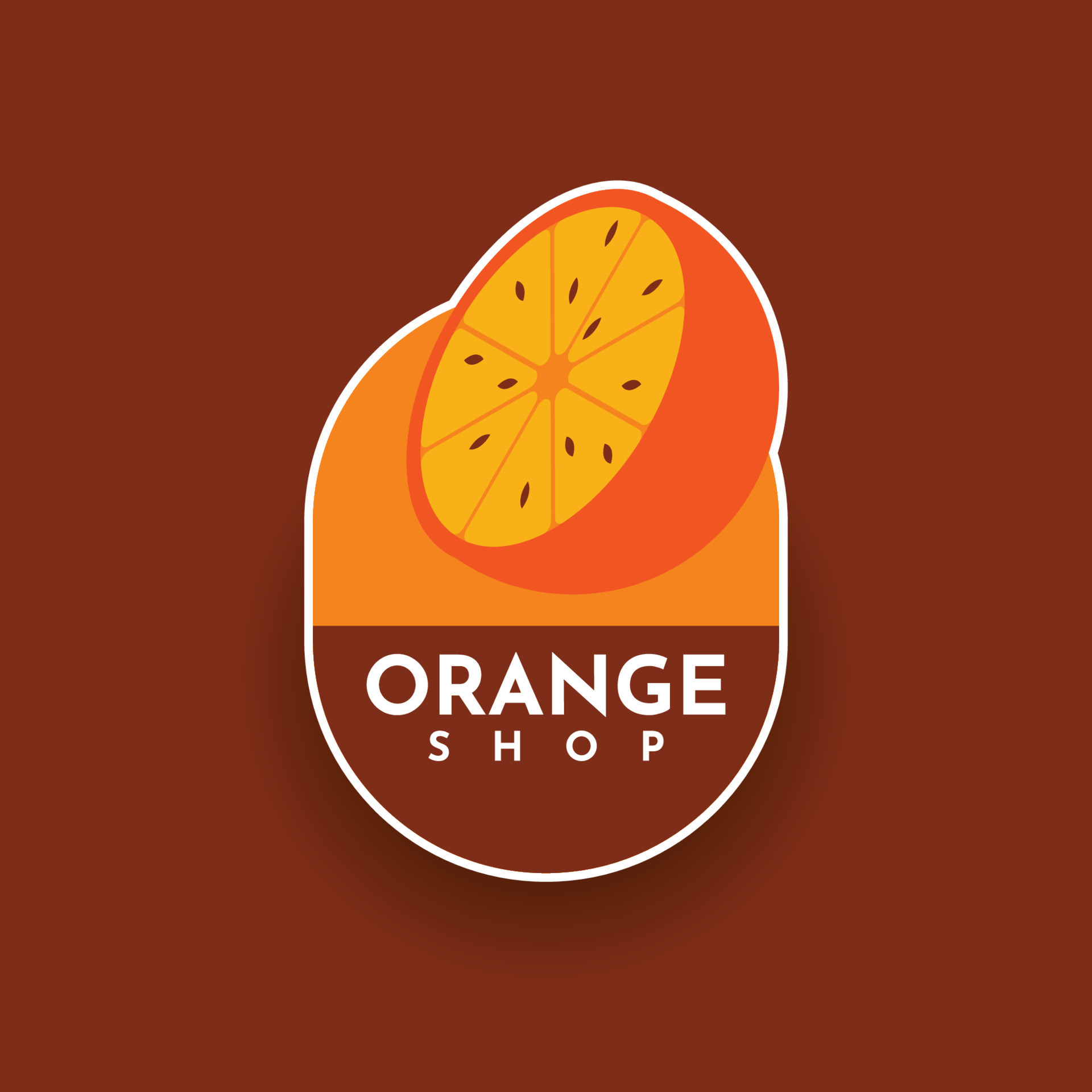 Orange juice shop logo illustration template design 12133476 Vector Art