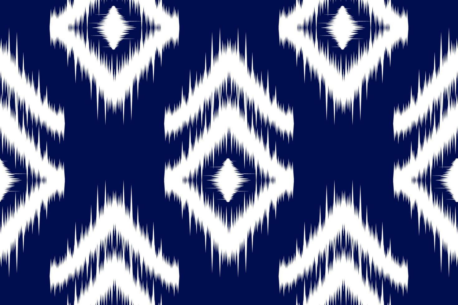 tela etnica ikat art. patrón sin costuras en tribal. estampado de adornos geométricos aztecas. vector