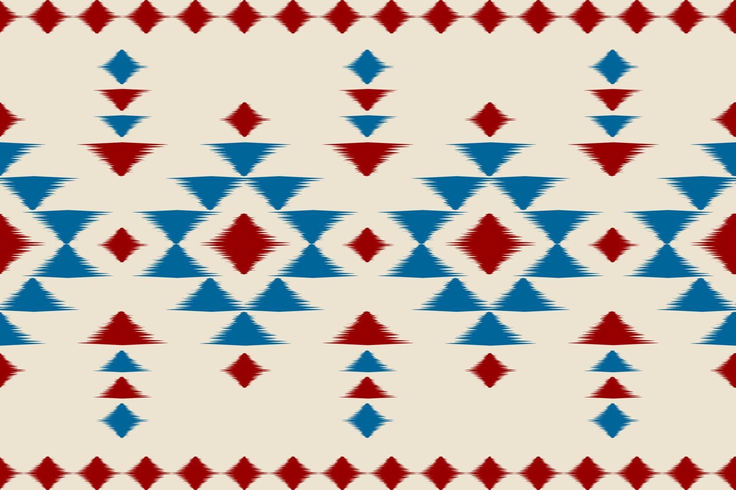 alfombra etnica ikat art. patrón sin costuras en tribal. estampado de adornos geométricos aztecas. vector