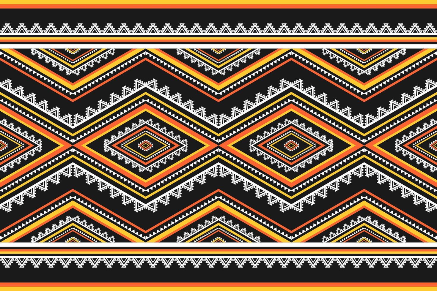 Carpet Mexican style. Ethnic ikat seamless pattern in tribal. Aztec geometric ornament print. vector