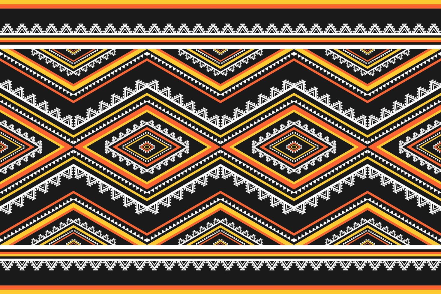 Carpet Mexican style. Ethnic ikat seamless pattern in tribal. Aztec geometric ornament print. vector