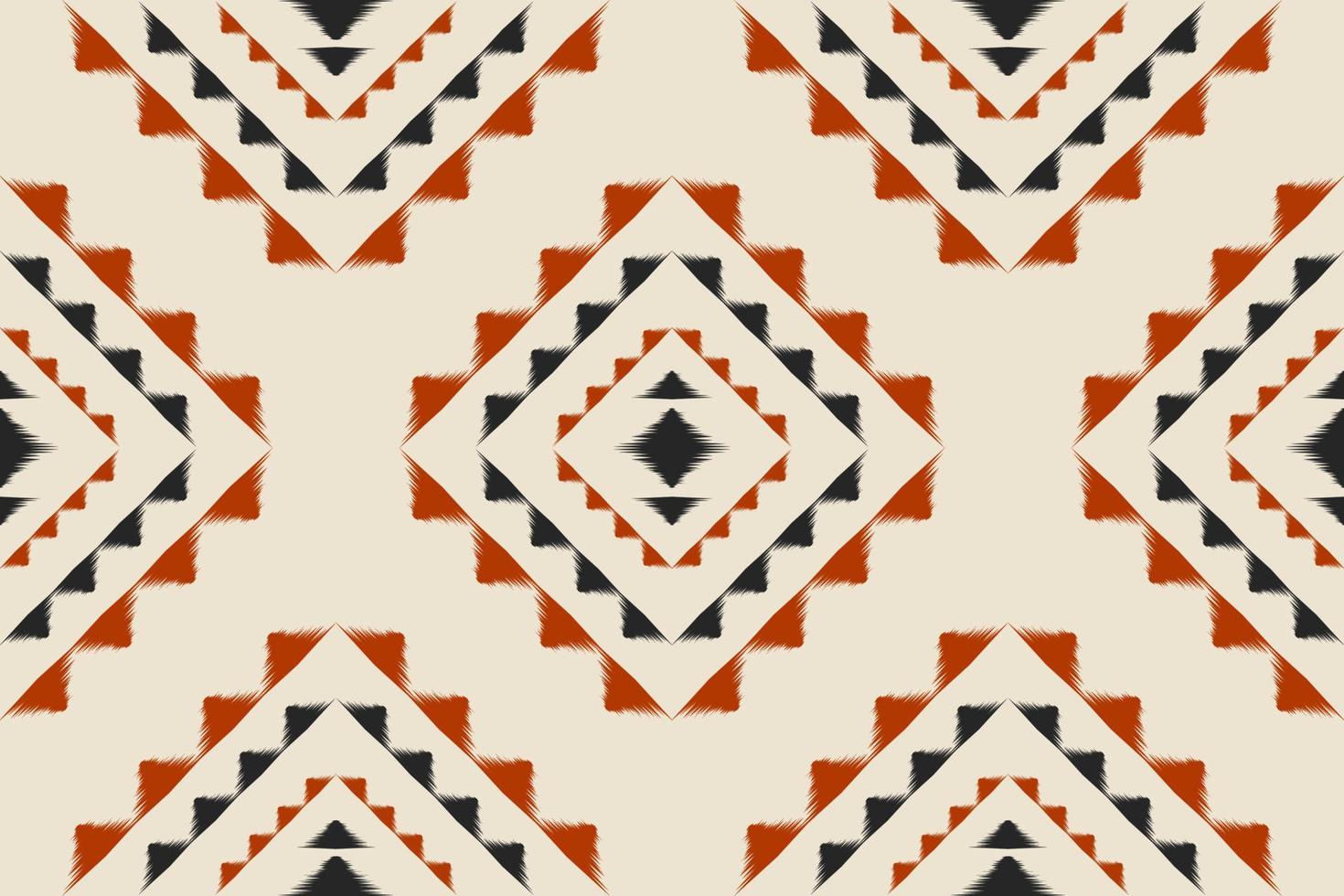 Fabric ikat pattern art. Geometric ethnic seamless pattern traditional. American, Mexican style. vector