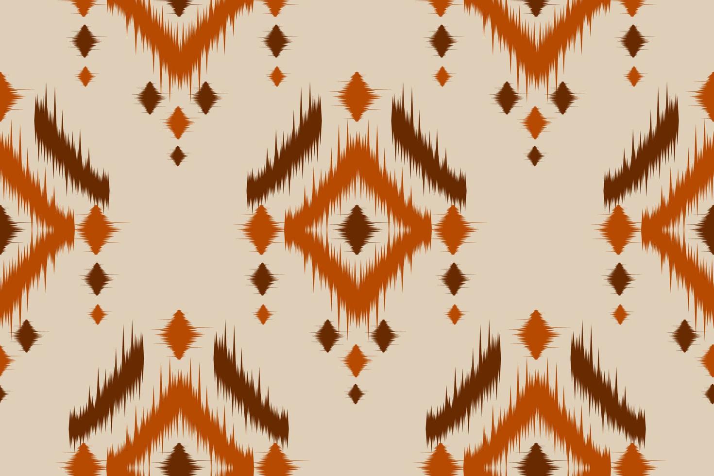 tela etnica ikat art. patrón sin costuras en tribal. estampado de adornos geométricos aztecas. vector