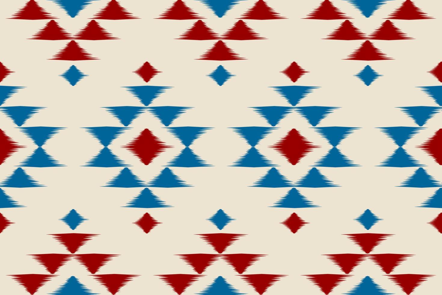 Fabric ikat pattern art. Geometric ethnic seamless pattern traditional. American, Mexican style. vector