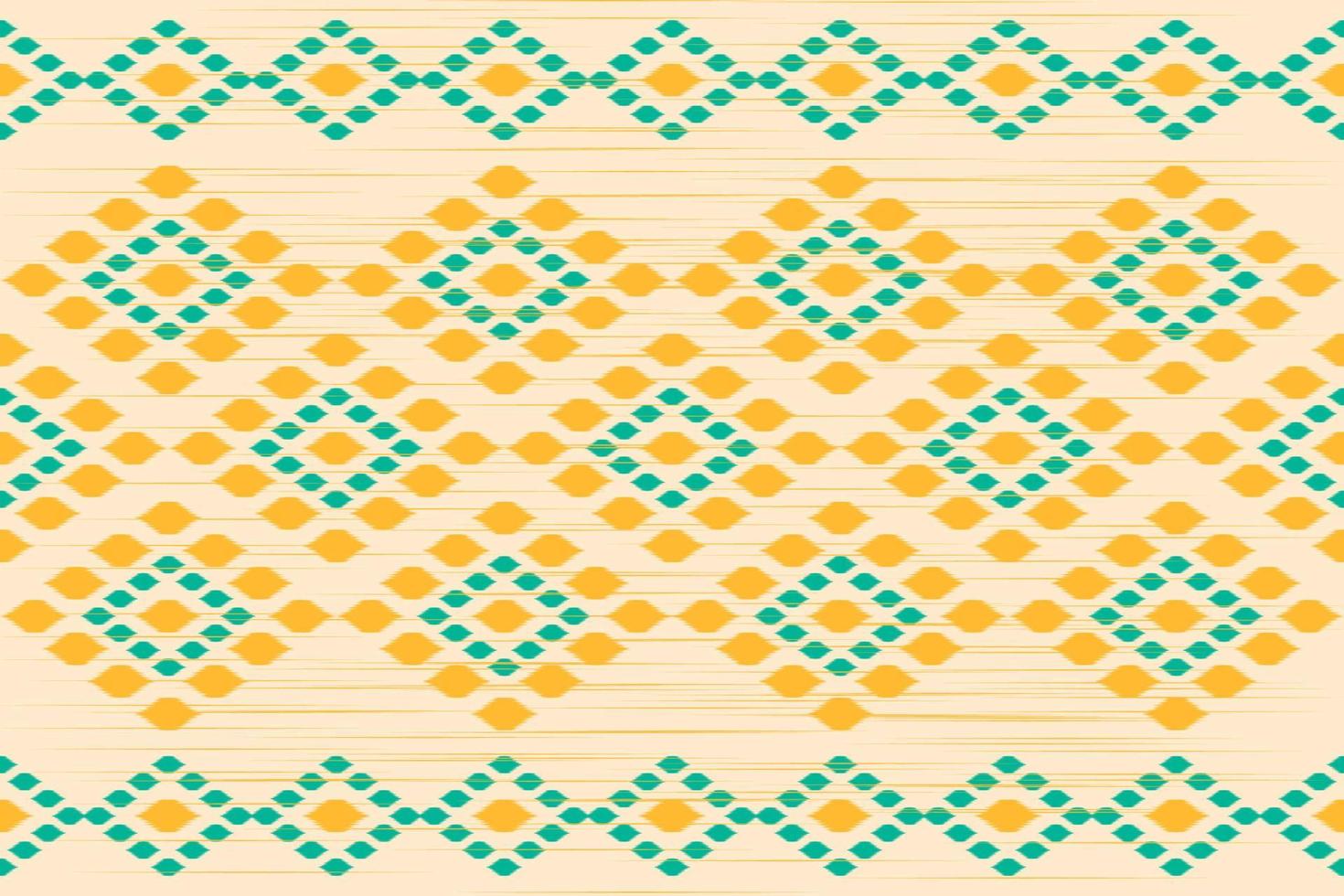 Carpet ethnic ikat art. Seamless pattern in tribal. vector