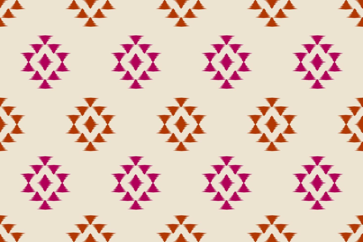 patrón étnico ikat sin costuras en tribal. estampado de adornos geométricos aztecas. vector