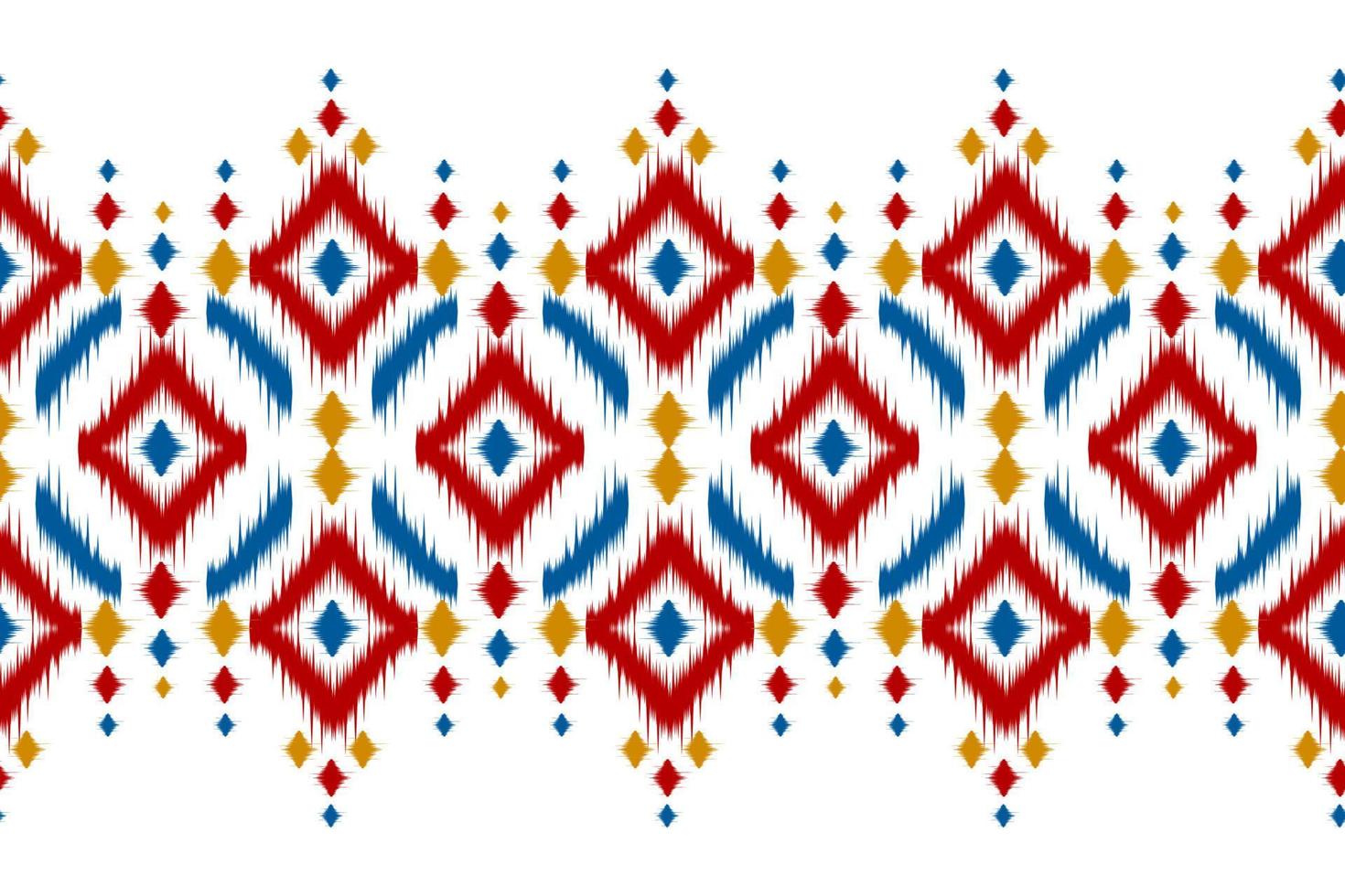 alfombra etnica ikat art. patrón sin costuras en tribal. estampado de adornos geométricos aztecas. vector