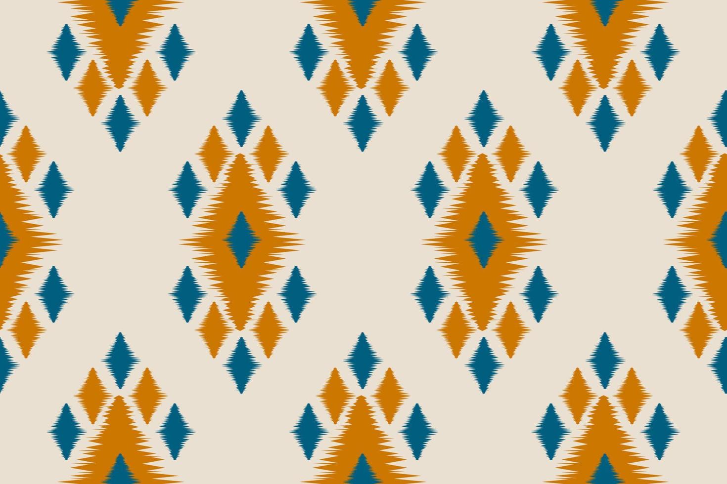 arte abstracto étnico ikat. patrón sin costuras en tribal. estampado de adornos geométricos aztecas. vector