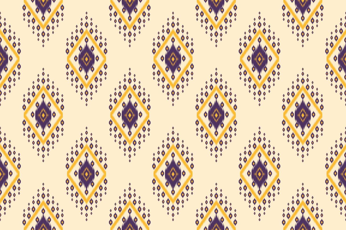 Fabric Indian style. Geometric ethnic ikat seamless pattern traditional. vector