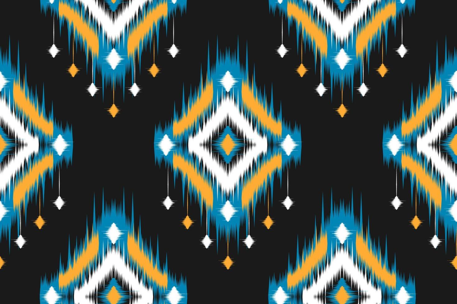 Beautiful ethnic ikat art. Seamless pattern in tribal. Aztec geometric ornament print. vector