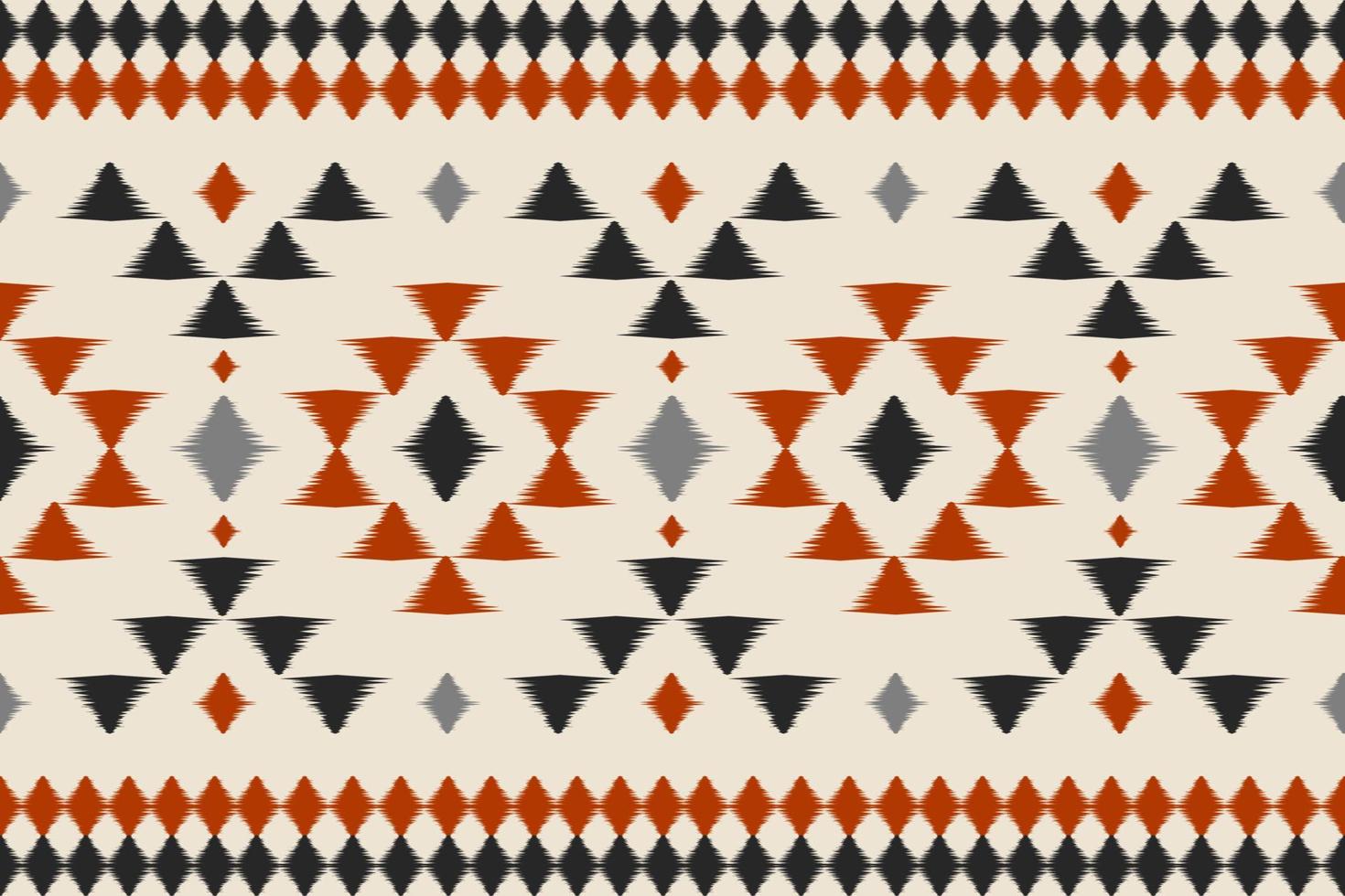 alfombra etnica ikat art. patrón sin costuras en tribal. estampado de adornos geométricos aztecas. vector