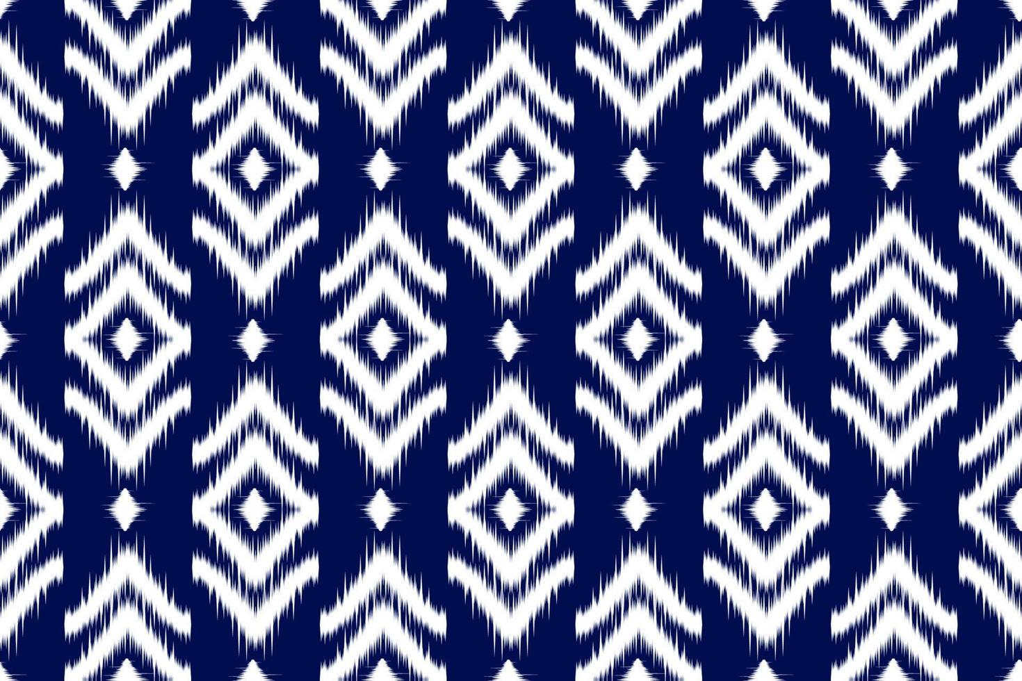 tela etnica ikat art. patrón sin costuras en tribal. estampado de adornos geométricos aztecas. vector