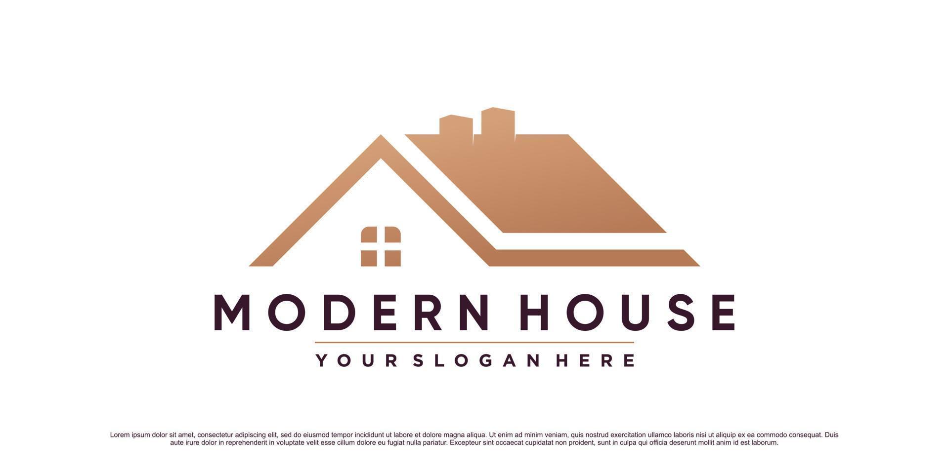 House logo design template for business icon with creative modern concept vector