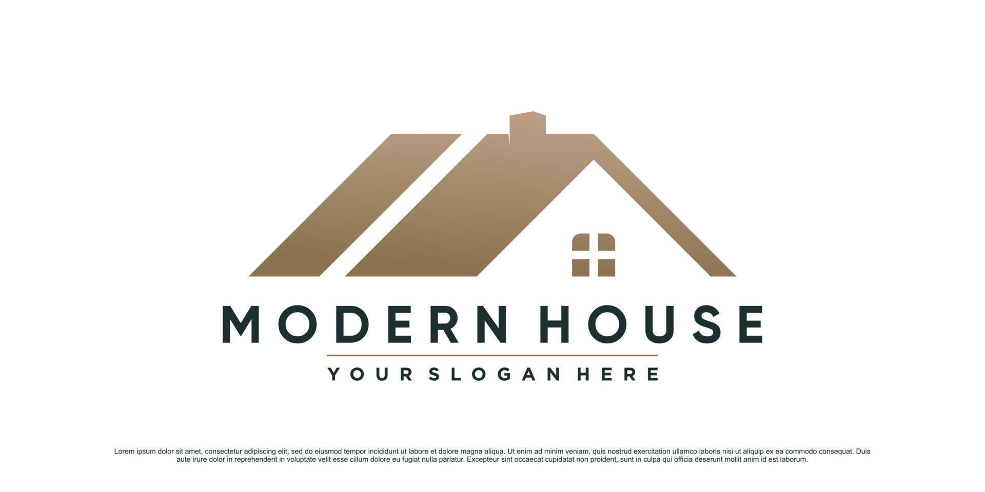House logo design template for business icon with creative modern concept vector