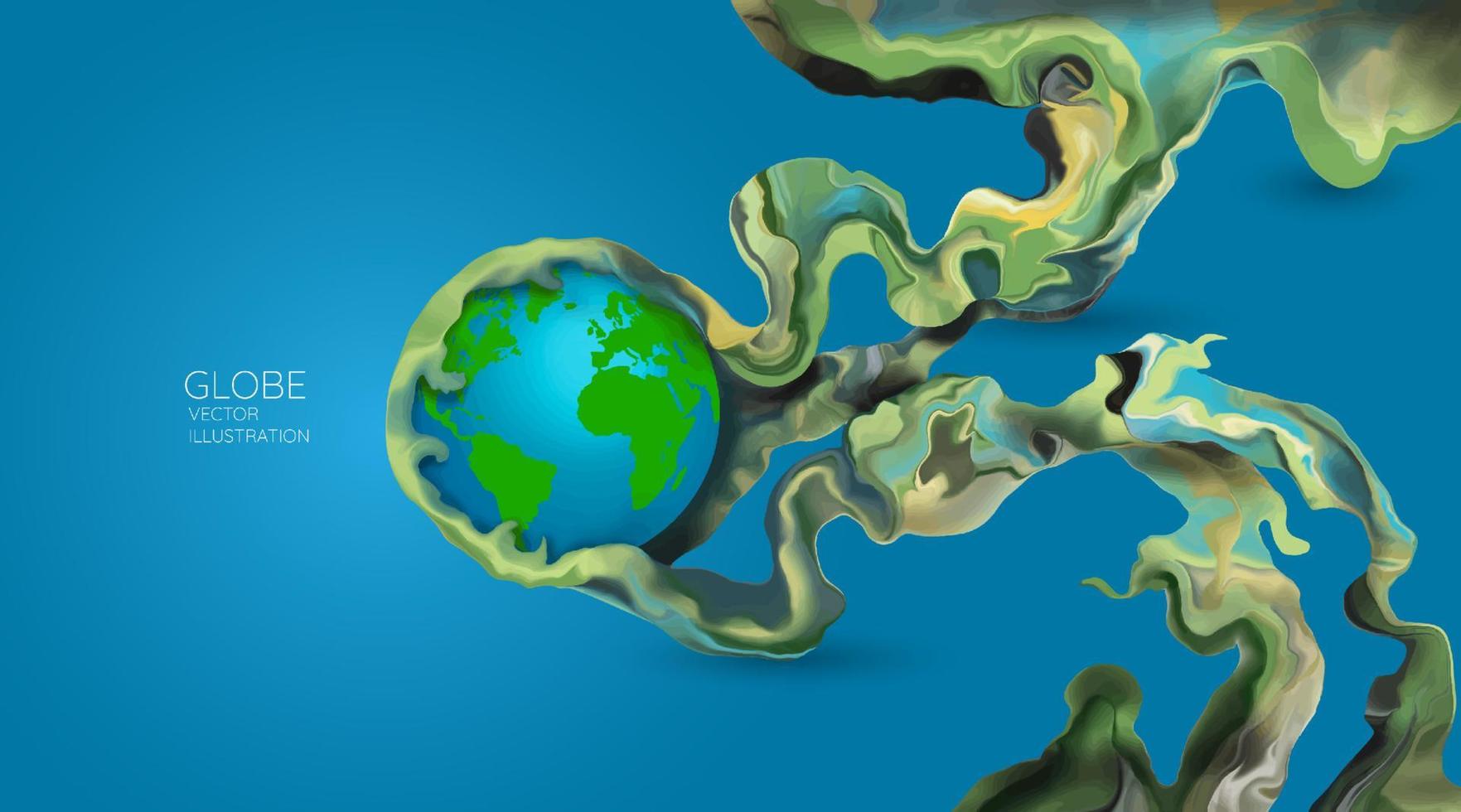 Modern Earth Globe illustration vector