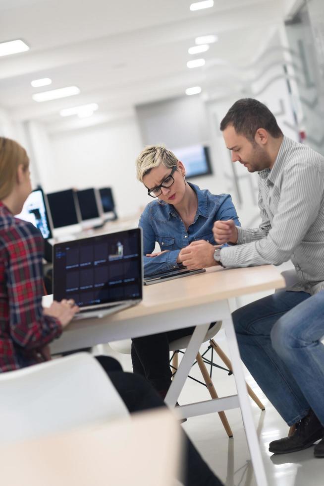 startup business team on meeting at modern office photo