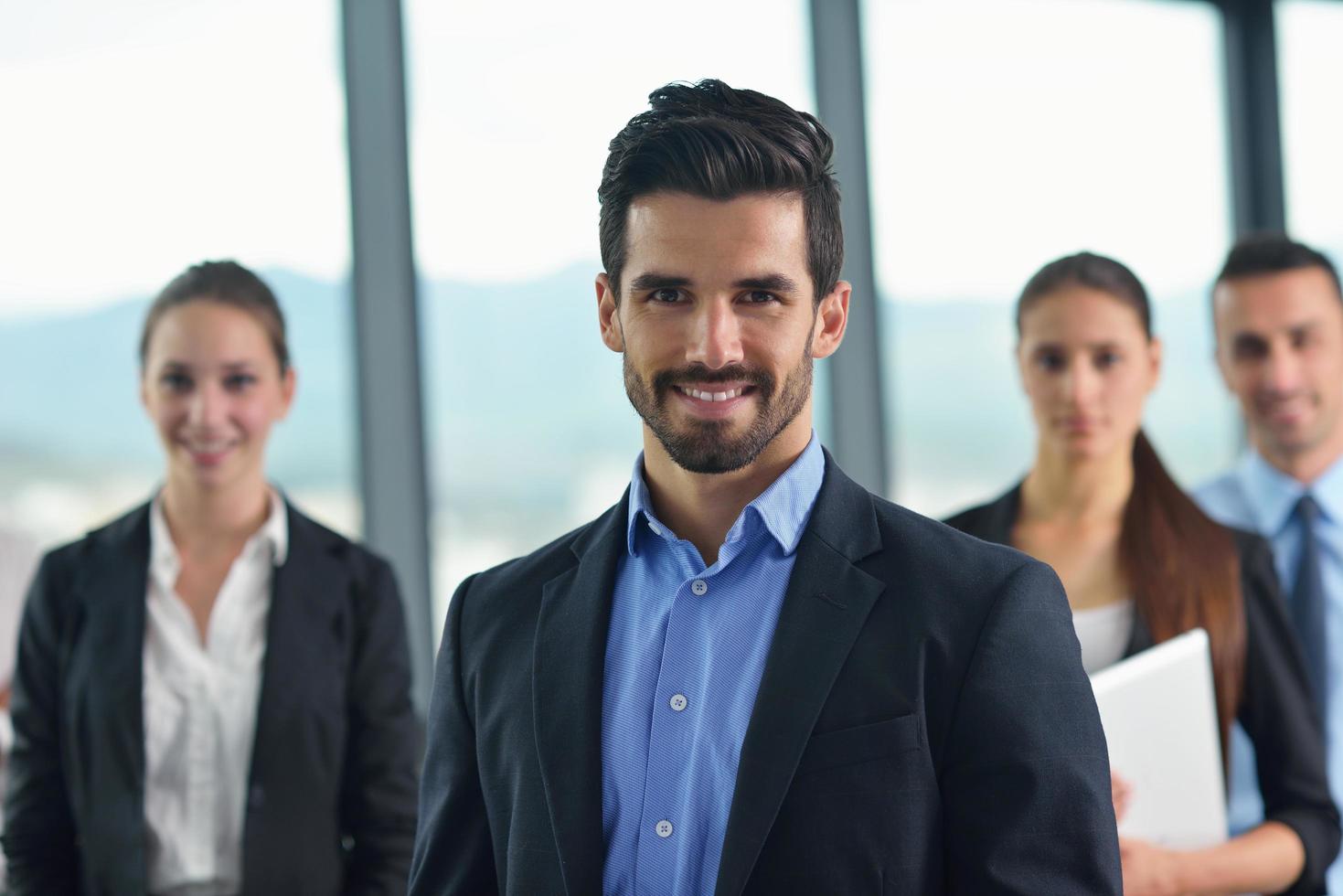 business people in a meeting at office photo