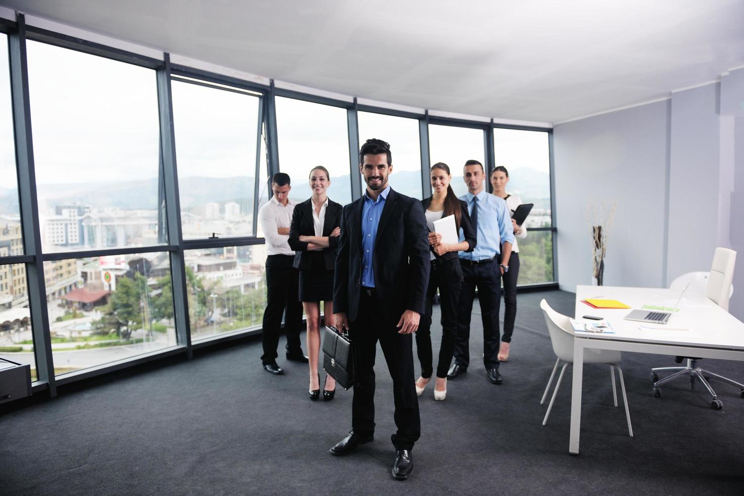 business people in a meeting at office photo