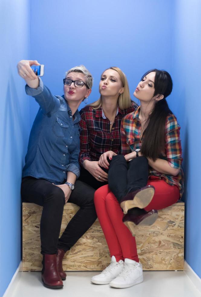 group of business people in creative working  space photo