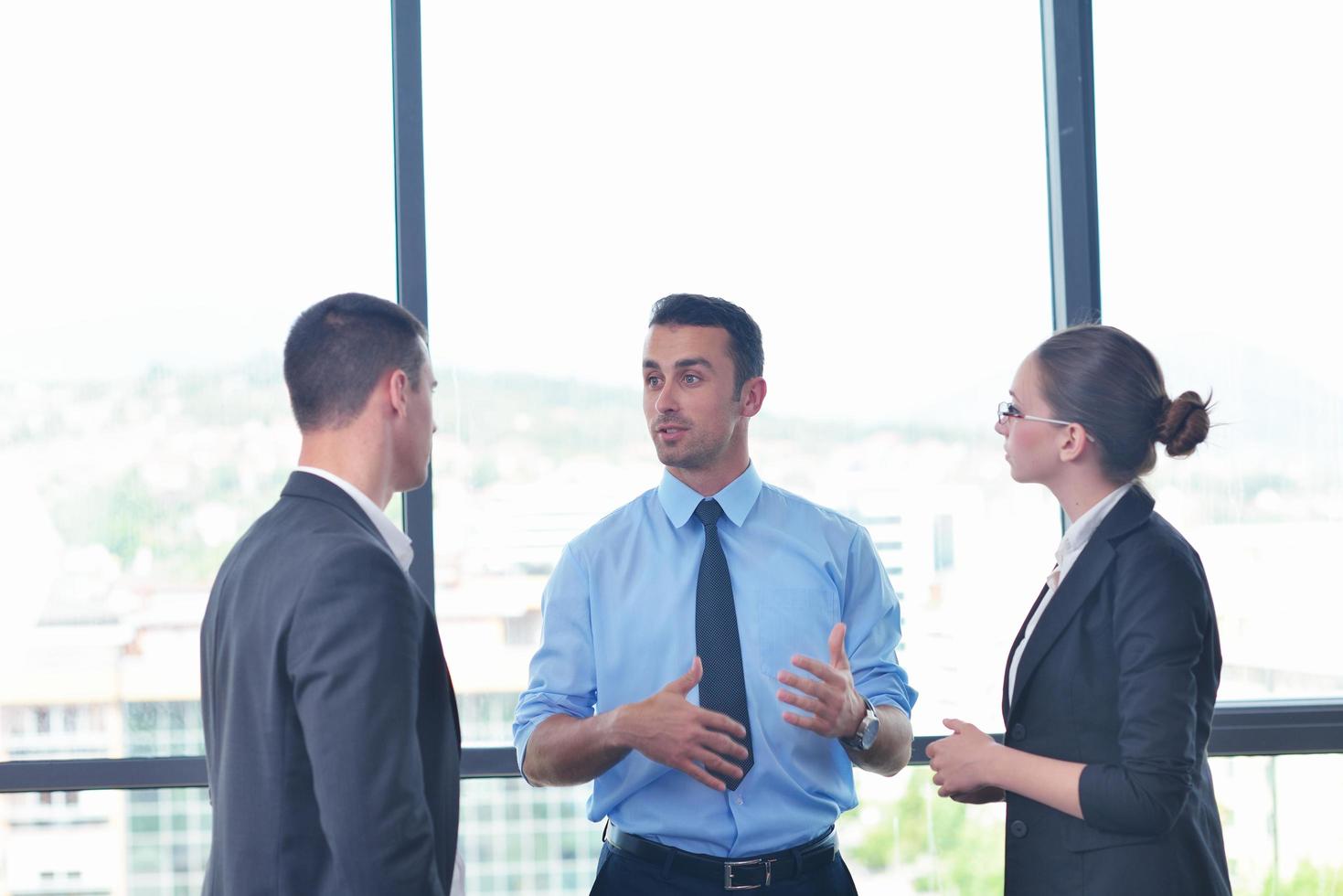 business people in a meeting at office photo