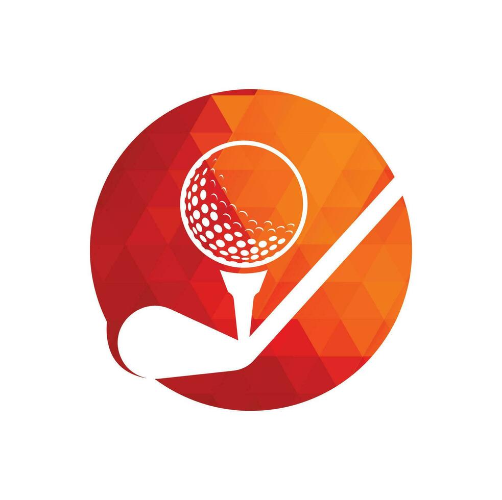 plantilla de vector de diseño de logotipo de palo de golf. diseños de logotipos de golf. plantilla de diseño de logotipo de silueta de deporte de golf