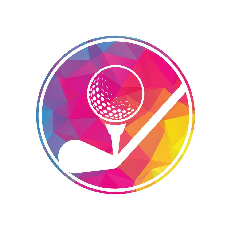 plantilla de vector de diseño de logotipo de palo de golf. diseños de logotipos de golf. plantilla de diseño de logotipo de silueta de deporte de golf