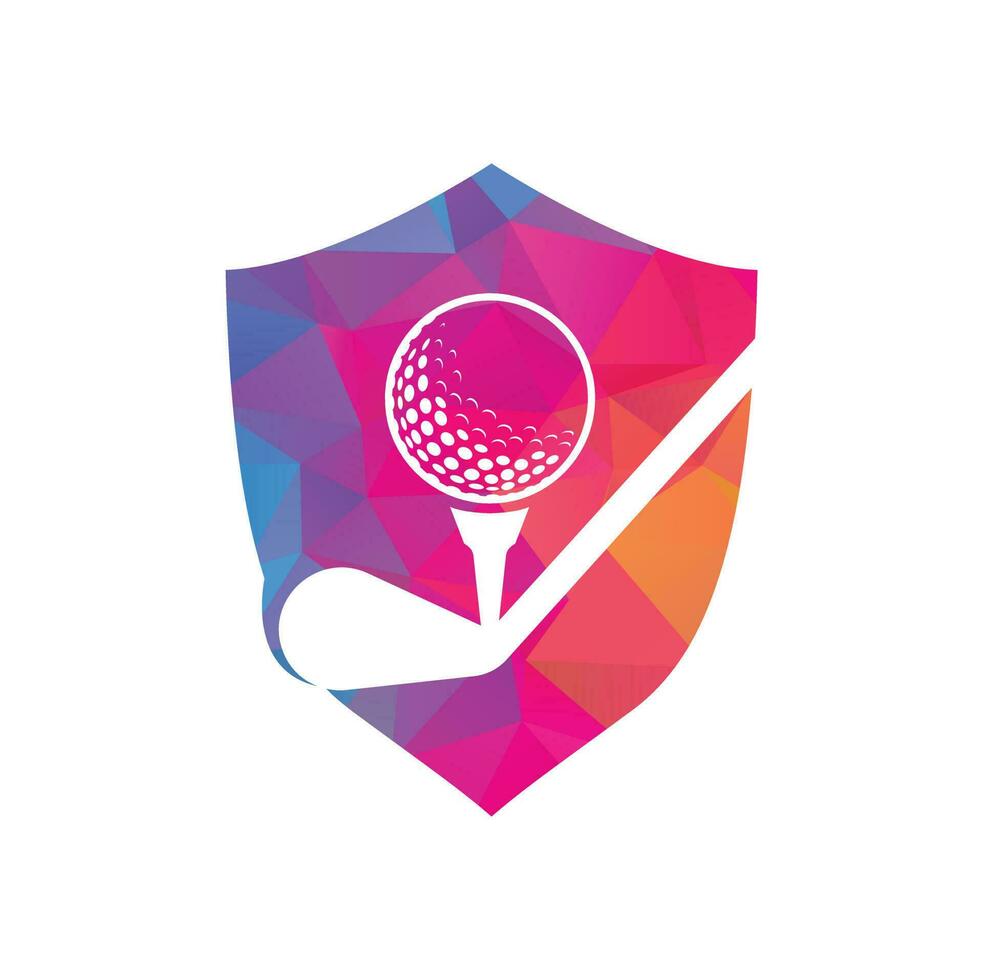 plantilla de vector de diseño de logotipo de palo de golf. diseños de logotipos de golf. plantilla de diseño de logotipo de silueta de deporte de golf