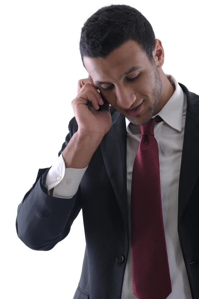 hombre de negocios con teléfono móvil foto