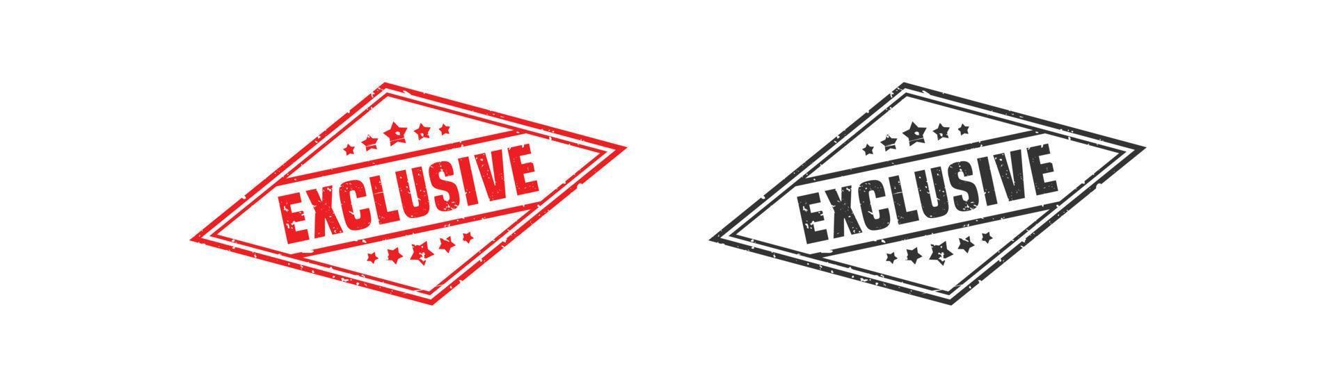 Exclusive stamp rubber with grunge style on white background. vector