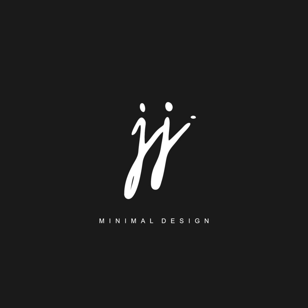 J JJ Initial handwriting or handwritten logo for identity. Logo with