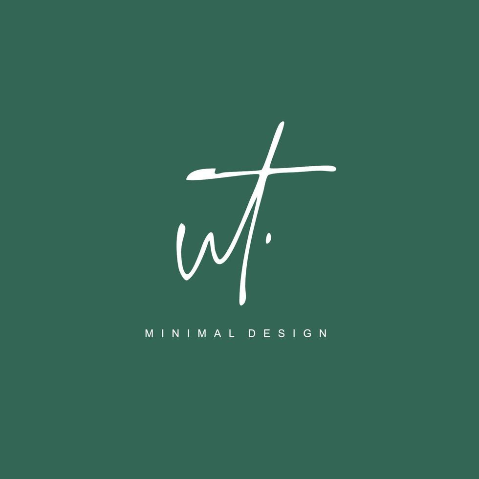 U T UT Initial handwriting or handwritten logo for identity. Logo with signature and hand drawn style. vector