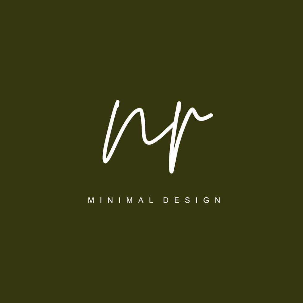 NR Initial handwriting or handwritten logo for identity. Logo with signature and hand drawn style. vector