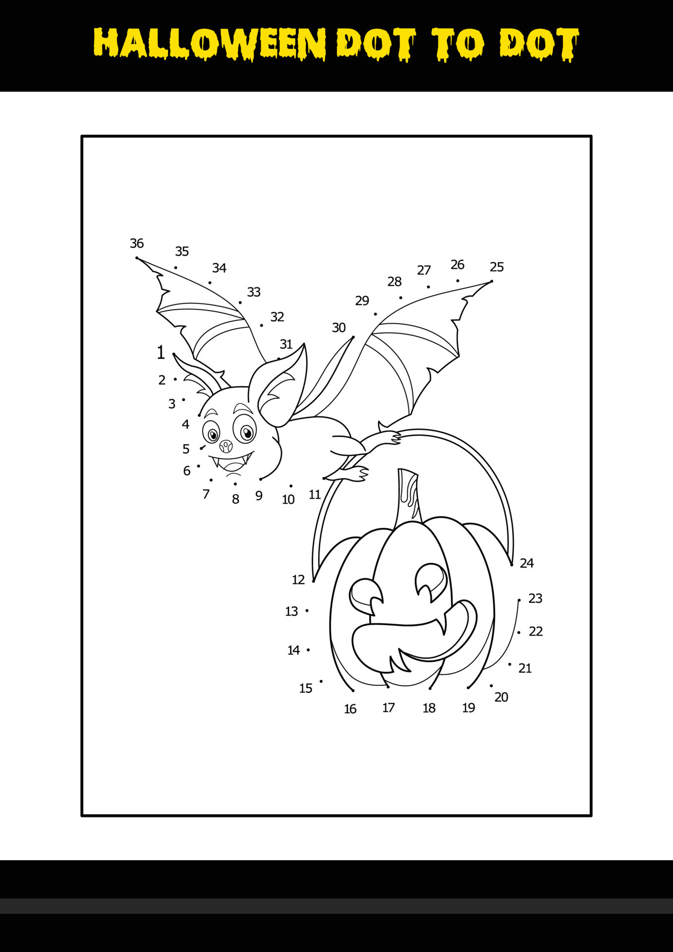 Halloween Dot To Dot Coloring Page For Kids Line Art Coloring Page halloween-dot-to-dot-coloring-page-for-kids-line-art-coloring-page