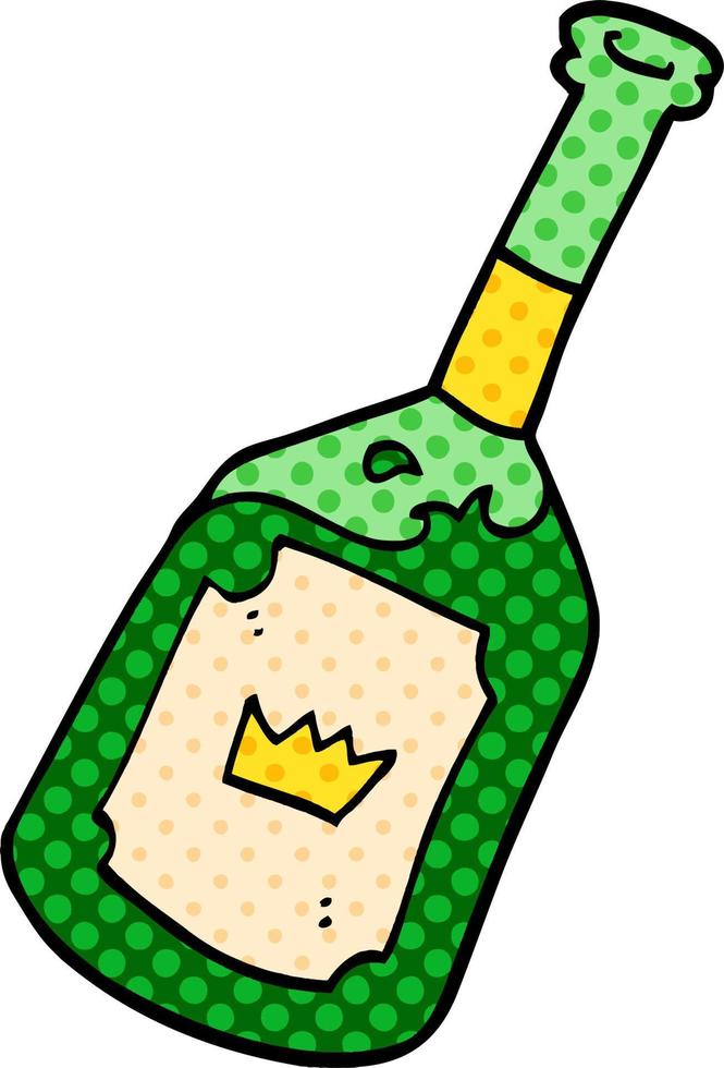 cartoon doodle alcoholic drink vector