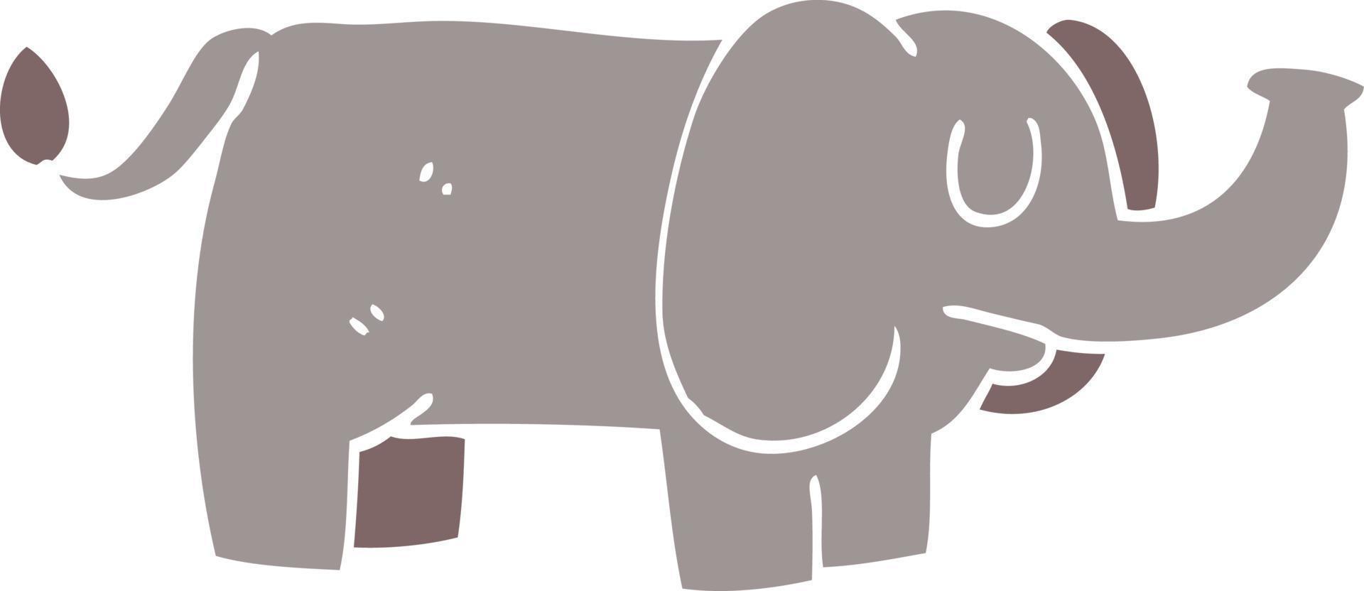 cartoon doodle funny elephant vector
