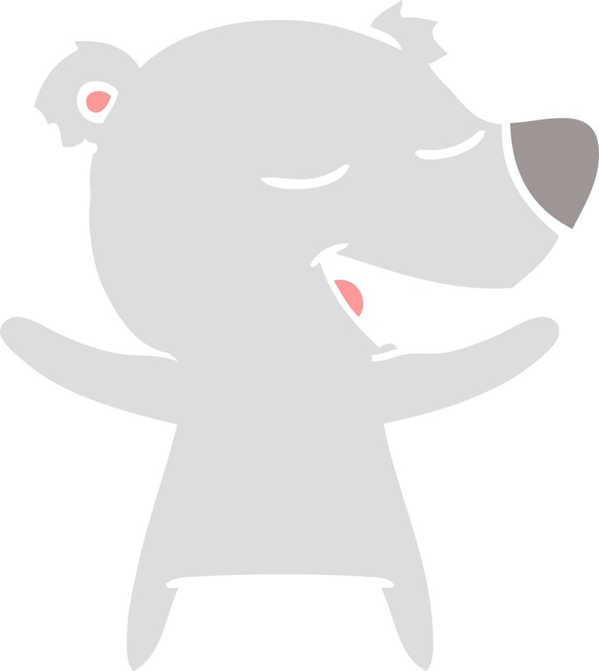 flat color style cartoon bear vector