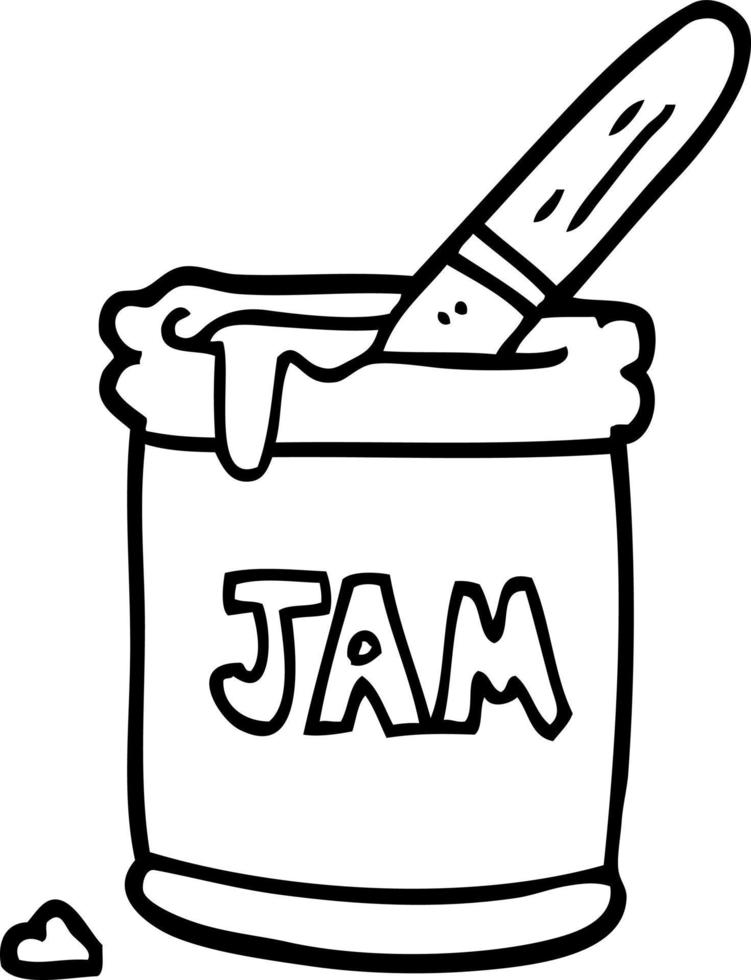 line drawing cartoon jam jar 12136535 Vector Art at Vecteezy
